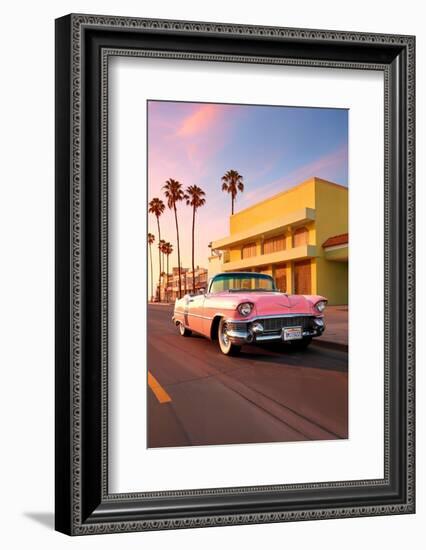 California Dreaming - L.A Pink Cadillac-Philippe HUGONNARD-Framed Photographic Print