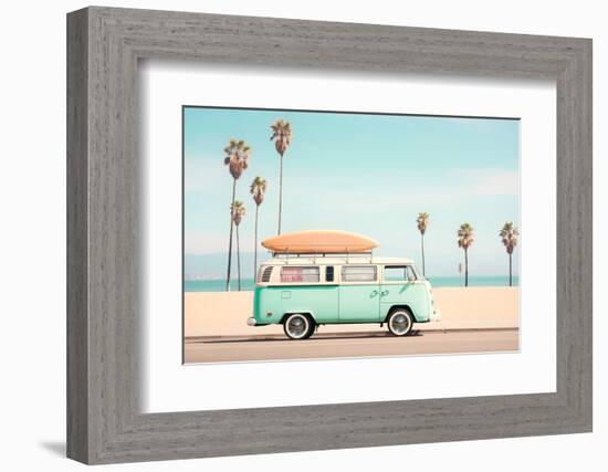 California Dreaming - Pacific VW Van-Philippe HUGONNARD-Framed Photographic Print