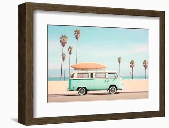 California Dreaming - Pacific VW Van-Philippe HUGONNARD-Framed Photographic Print