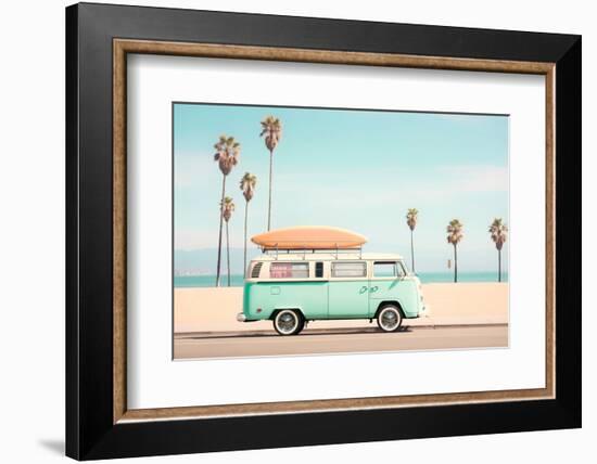 California Dreaming - Pacific VW Van-Philippe HUGONNARD-Framed Photographic Print