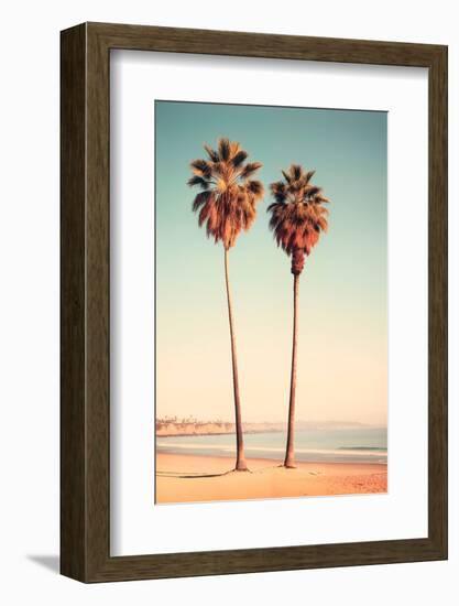 California Dreaming - Sunset Beach Palms-Philippe HUGONNARD-Framed Photographic Print
