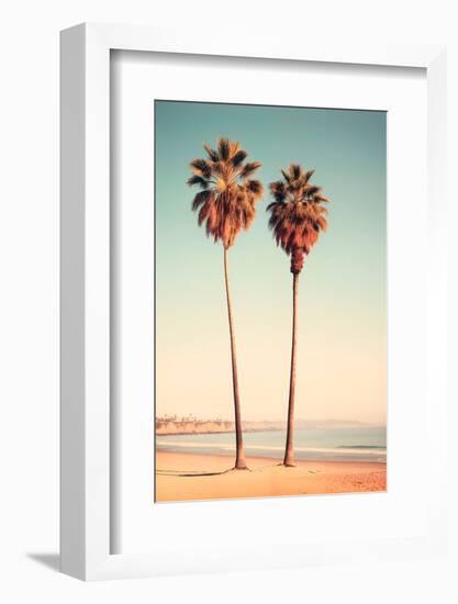 California Dreaming - Sunset Beach Palms-Philippe HUGONNARD-Framed Photographic Print