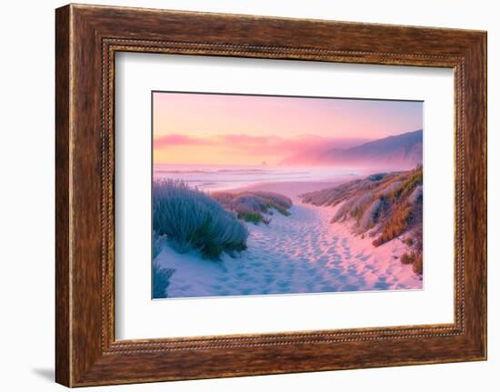 California Dreaming - Sunset Sand Path-Philippe HUGONNARD-Framed Photographic Print
