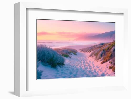 California Dreaming - Sunset Sand Path-Philippe HUGONNARD-Framed Photographic Print