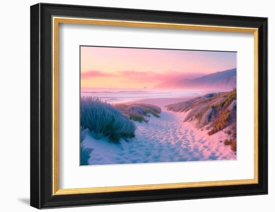 California Dreaming - Sunset Sand Path-Philippe HUGONNARD-Framed Photographic Print