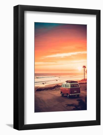 California Dreaming - VW Van Sunset-Philippe HUGONNARD-Framed Photographic Print