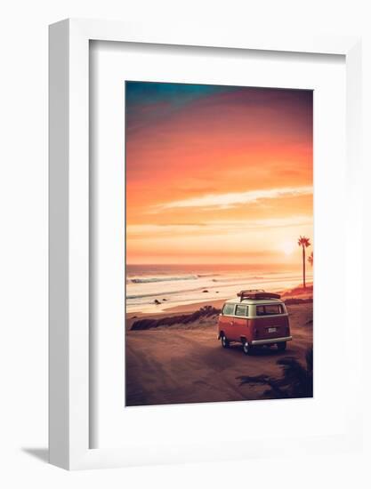 California Dreaming - VW Van Sunset-Philippe HUGONNARD-Framed Photographic Print