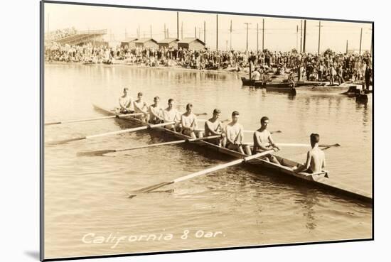 California Eight Oar Rowing Team-null-Mounted Art Print