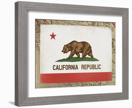 California Flag-Ken Hurd-Framed Giclee Print