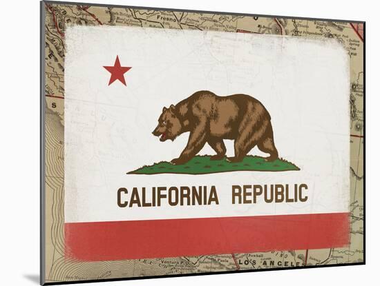 California Flag-Ken Hurd-Mounted Giclee Print