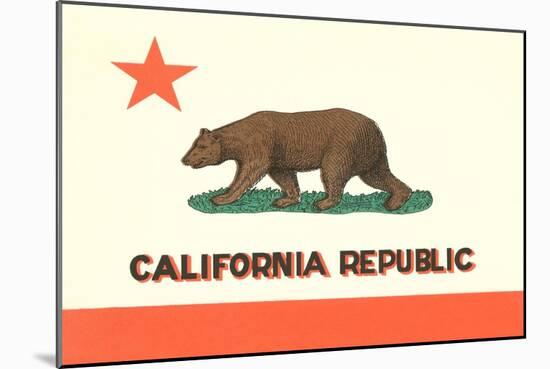 California Flag-null-Mounted Art Print