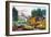 California: Gold Mining-Currier & Ives-Framed Giclee Print