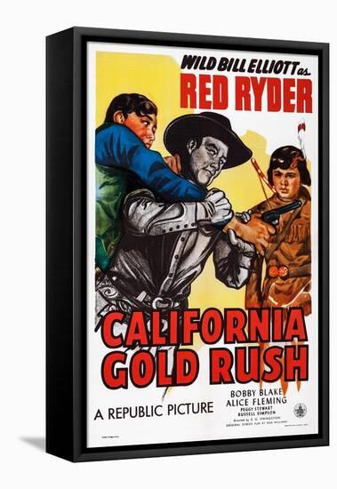 California Gold Rush, Center: Bill Elliott; Right: Robert Blake, 1946-null-Framed Stretched Canvas