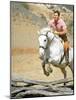 California Governor Candidate Ronald Reagan Riding Horse at Home on Ranch-Bill Ray-Mounted Photographic Print
