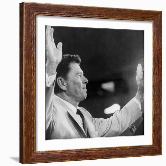 California Governor Ronald Reagan, Republican National Convention, Miami, Florida, August 1968-null-Framed Photo