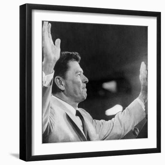 California Governor Ronald Reagan, Republican National Convention, Miami, Florida, August 1968-null-Framed Photo