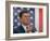 California Gubernatorial Candidate Ronald Reagan Speaking in Front of American Flag Backdrop-Bill Ray-Framed Photographic Print