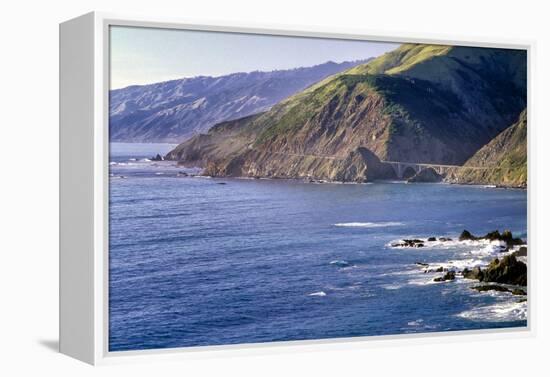 California Highway 1 at the Rocky Creek Bridge-George Oze-Framed Premier Image Canvas