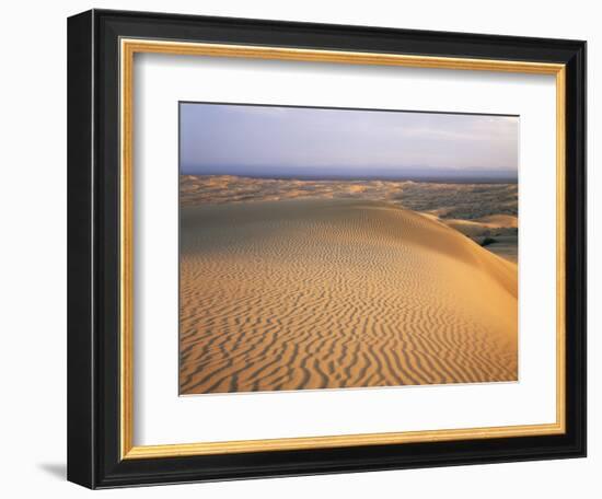 California, Imperial Sand Dunes, Patterns of Glamis Sand Dunes-Christopher Talbot Frank-Framed Photographic Print