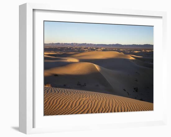 California, Imperial Sand Dunes, Patterns of Glamis Sand Dunes-Christopher Talbot Frank-Framed Photographic Print