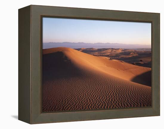 California, Imperial Sand Dunes, Tracks across Glamis Sand Dunes-Christopher Talbot Frank-Framed Premier Image Canvas