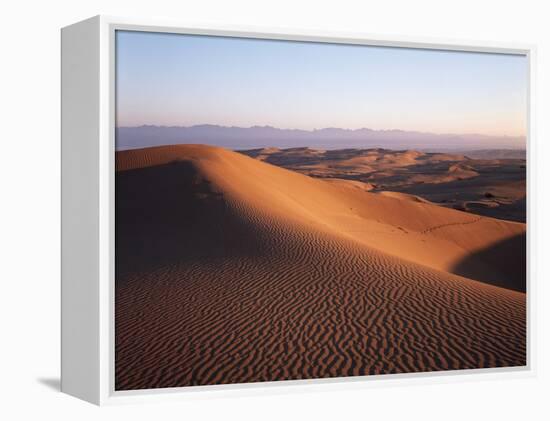 California, Imperial Sand Dunes, Tracks across Glamis Sand Dunes-Christopher Talbot Frank-Framed Premier Image Canvas