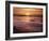 California, La Jolla, Sunset over a Beach and Waves on the Ocean-Christopher Talbot Frank-Framed Photographic Print