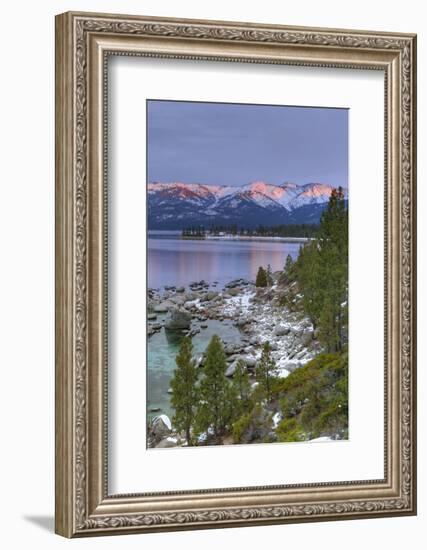 California, Lake Tahoe. Lake Overview at Sunrise-Jaynes Gallery-Framed Photographic Print