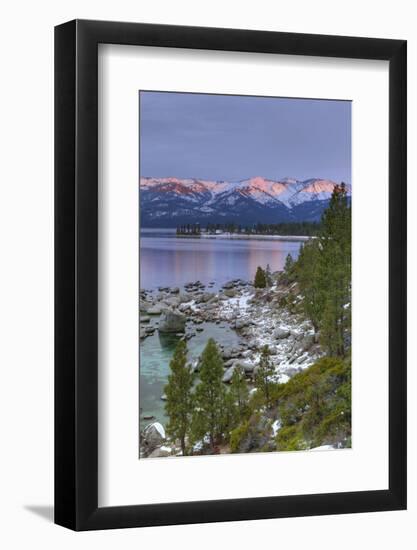 California, Lake Tahoe. Lake Overview at Sunrise-Jaynes Gallery-Framed Photographic Print