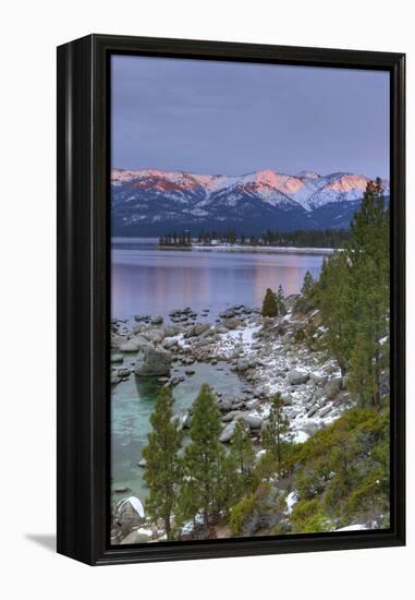 California, Lake Tahoe. Lake Overview at Sunrise-Jaynes Gallery-Framed Premier Image Canvas