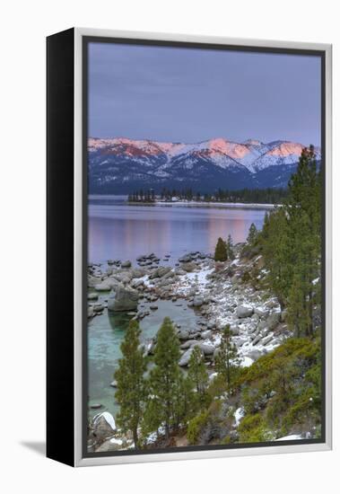 California, Lake Tahoe. Lake Overview at Sunrise-Jaynes Gallery-Framed Premier Image Canvas