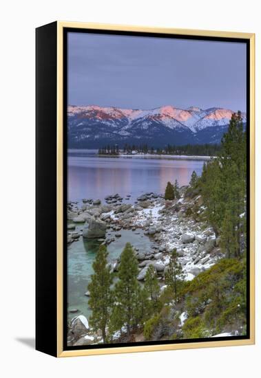 California, Lake Tahoe. Lake Overview at Sunrise-Jaynes Gallery-Framed Premier Image Canvas