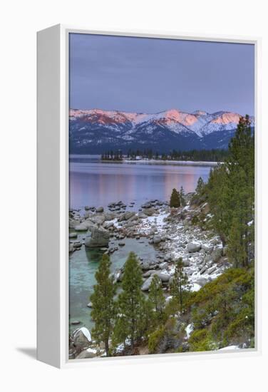 California, Lake Tahoe. Lake Overview at Sunrise-Jaynes Gallery-Framed Premier Image Canvas