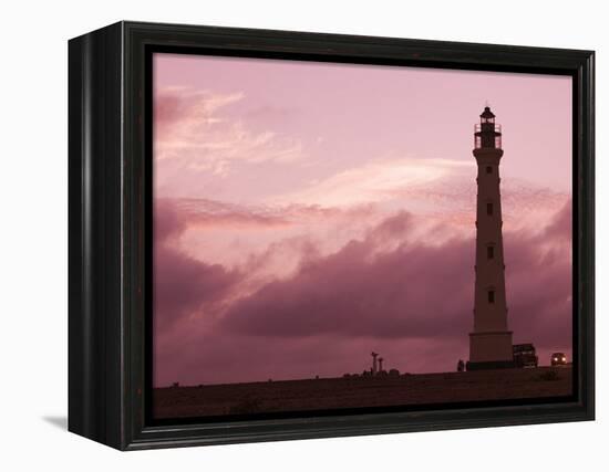 California Lighthouse, North End, Aruba, Caribbean-Walter Bibikow-Framed Premier Image Canvas