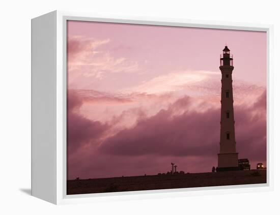 California Lighthouse, North End, Aruba, Caribbean-Walter Bibikow-Framed Premier Image Canvas