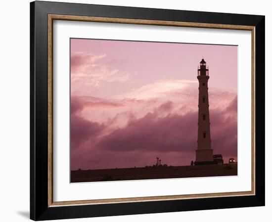 California Lighthouse, North End, Aruba, Caribbean-Walter Bibikow-Framed Photographic Print