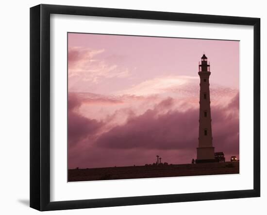 California Lighthouse, North End, Aruba, Caribbean-Walter Bibikow-Framed Photographic Print