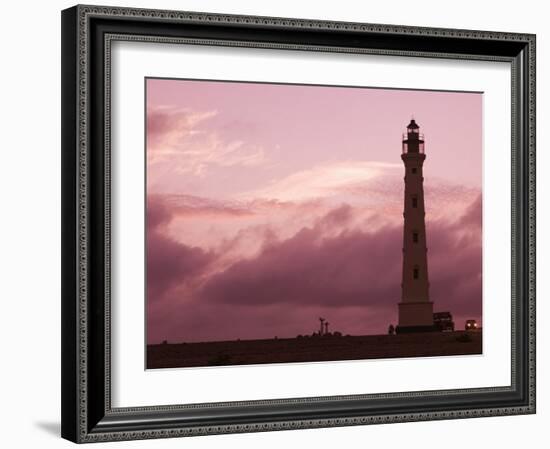 California Lighthouse, North End, Aruba, Caribbean-Walter Bibikow-Framed Photographic Print