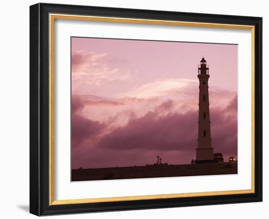 California Lighthouse, North End, Aruba, Caribbean-Walter Bibikow-Framed Photographic Print