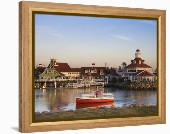 California, Long Beach, Shoreline Village Boardwalk, USA-Walter Bibikow-Framed Premier Image Canvas