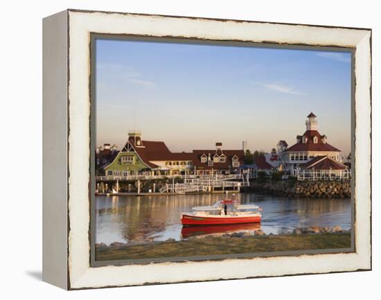 California, Long Beach, Shoreline Village Boardwalk, USA-Walter Bibikow-Framed Premier Image Canvas