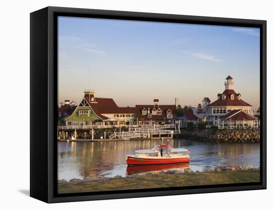 California, Long Beach, Shoreline Village Boardwalk, USA-Walter Bibikow-Framed Premier Image Canvas