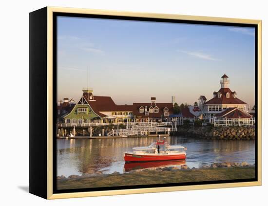 California, Long Beach, Shoreline Village Boardwalk, USA-Walter Bibikow-Framed Premier Image Canvas