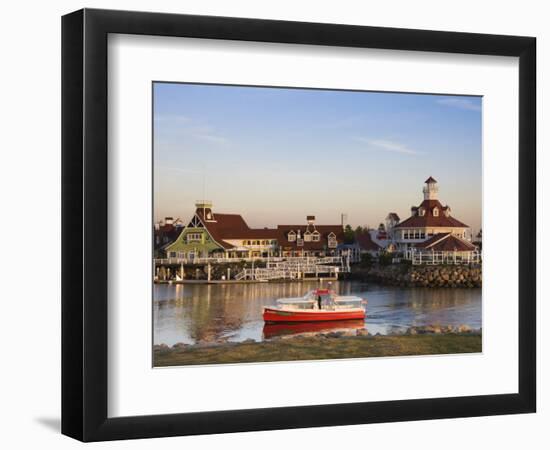 California, Long Beach, Shoreline Village Boardwalk, USA-Walter Bibikow-Framed Photographic Print