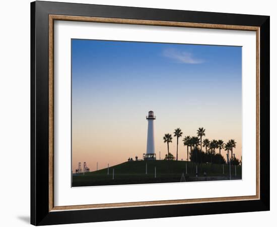 California, Long Beach, Shoreline Village Lighthouse, USA-Walter Bibikow-Framed Photographic Print