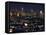 California, Los Angeles, City Lights and Downtown District Skyscrapers, USA-Christian Kober-Framed Premier Image Canvas