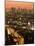 California, Los Angeles, Downtown and Hollywood Freeway 101 from Hollywood Bowl Overlook, USA-Walter Bibikow-Mounted Photographic Print