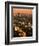 California, Los Angeles, Downtown and Hollywood Freeway 101 from Hollywood Bowl Overlook, USA-Walter Bibikow-Framed Photographic Print