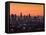 California, Los Angeles, Downtown from Hollywood Bowl Overlook, Dawn, USA-Walter Bibikow-Framed Premier Image Canvas