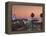 California, Los Angeles, Santa Monica, Santa Monica Pier, Dusk, USA-Walter Bibikow-Framed Premier Image Canvas